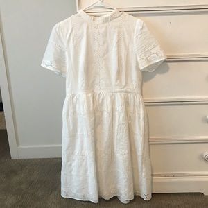 White Journey Five Eyelet Dress